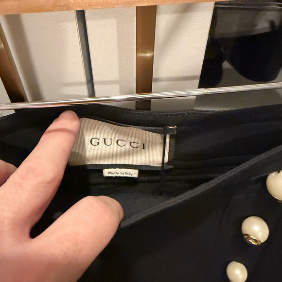 Gucci Black Pearl-Button Pencil Skirt - Picture 6 of 11
